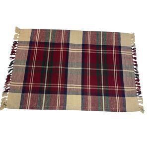 Pier 1 Plaid Fringed Placemats Set of 4
